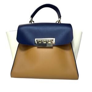 ZAC Zac Posen Eartha Medium Colorblock Leather Top Handle Satchel Bag